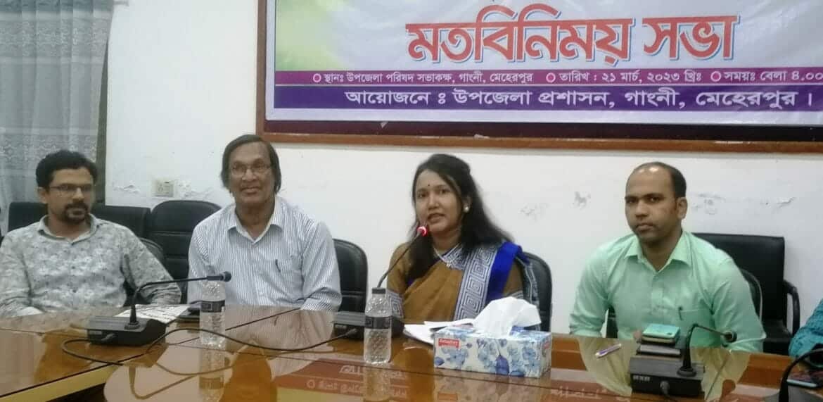 সাংবাদিকদের সাথে মতবিনিময়ে গাংনীর নতুন ইউএনও