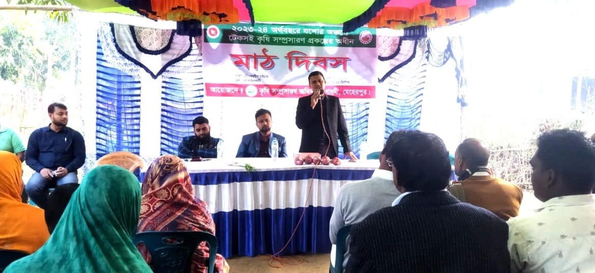 গাংনীতে গ্রীষ্মকালীন পেঁয়াজের মাঠ দিবস