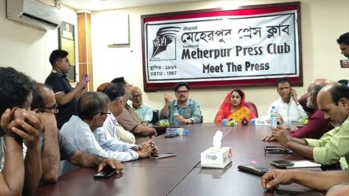 সাংবাদিকদের মাধ্যমে আমরা সমাজটাকে দেখতে পাই- মেহেরপুর প্রেসক্লাবে এমপি শওকত আরা উর্মি